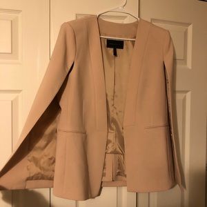 BCBGMAXAZRIA UPAS CAPE JACKET IN BLUSH PINK